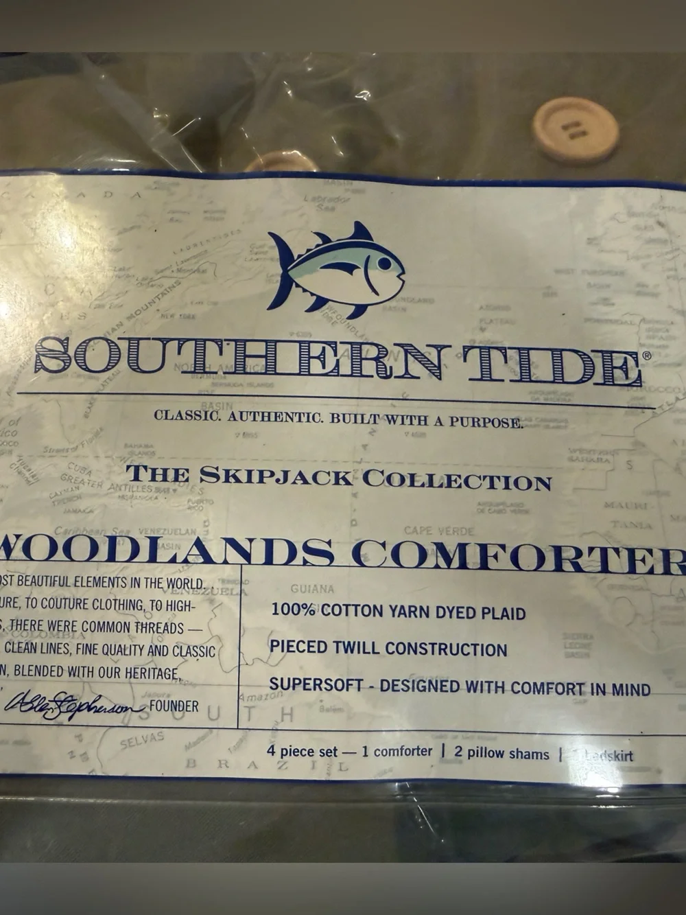 New! Southern Tide “The Woodlands” Skipjack Collection Comforter Set